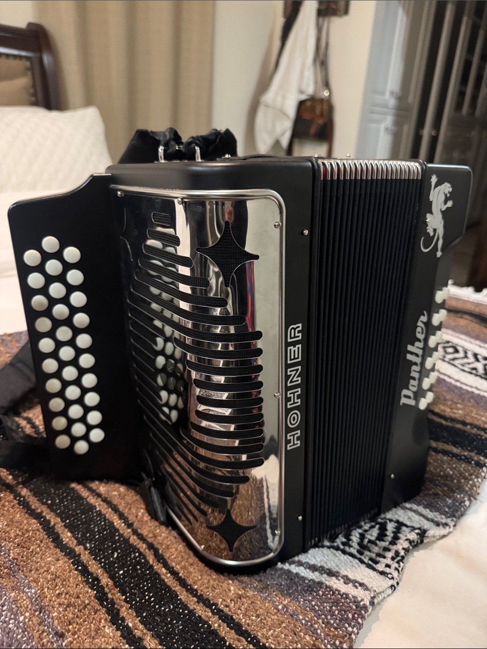 Hohner Panther Button Accordion - Black